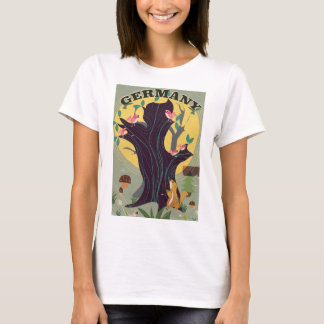 Germany vintage cartoon landscape travel poster T-Shirt