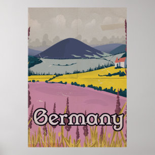 Germany vintage Countryside travel poster