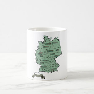 Germany Vintage Illustrated map Coffee Mug