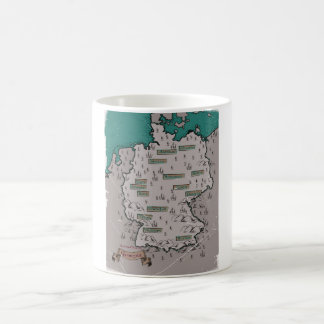 Germany Vintage Illustrated map Coffee Mug