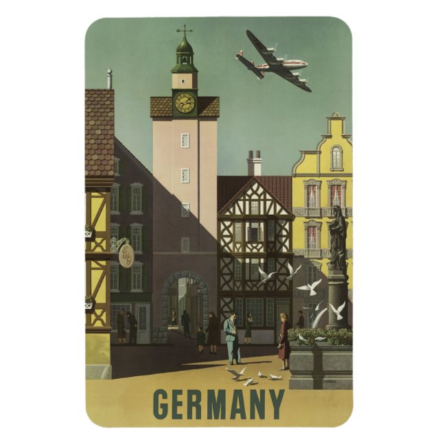 GERMANY Vintage Travel magnet (Vertical)
