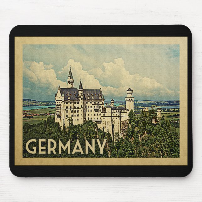 Germany Vintage Travel Mouse Mat (Front)