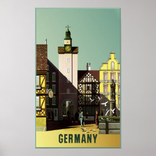 Germany.  Vintage travel poster. Poster