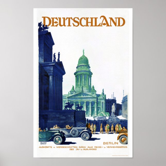 Germany Vintage Travel Poster Restored (Front)