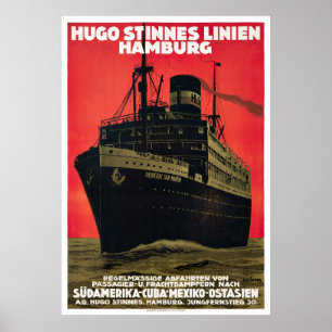 Germany Vintage Travel Poster Restored 1930