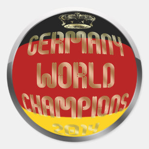 Germany World Champions 2014 Soccer Classic Round Sticker