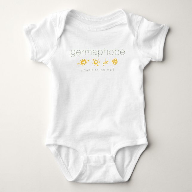 germaphobe (don't touch me) baby bodysuit (Front)