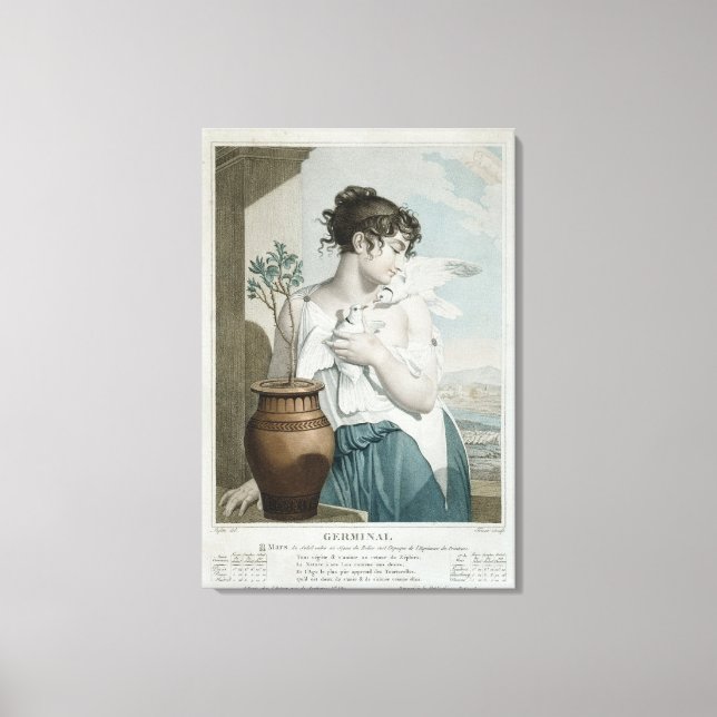 Germinal , seventh month of Republican Calendar Canvas Print (Front)