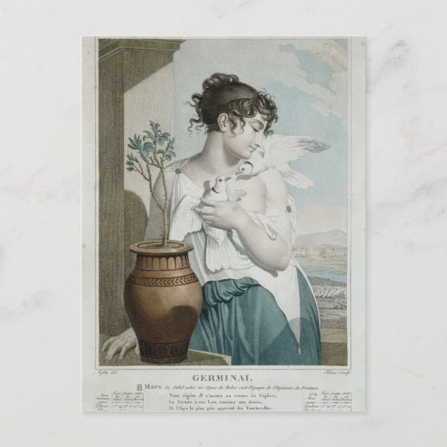 Germinal , seventh month of Republican Calendar Postcard (Front)