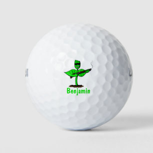 Germinator cyborg plant funny cartoon golf balls