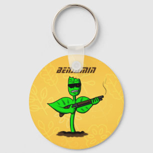 Germinator cyborg plant funny cartoon key ring