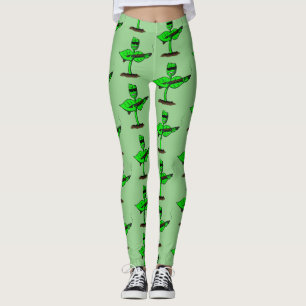 Germinator cyborg plant funny cartoon leggings