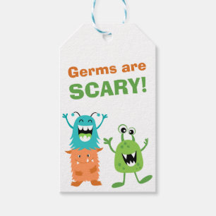 Germs are Scary!   Realtor Pop By Marketing Gift Tags