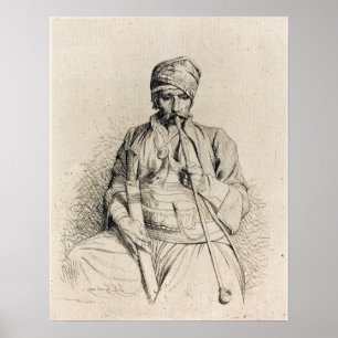 Gérôme - Seated Arab With Pipe 1864 Poster