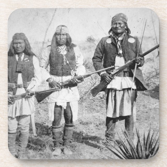 Geronimo and three of his Apache warriors, 1886 (b Coaster (Front)