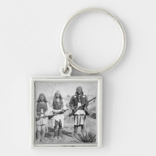 Geronimo and three of his Apache warriors, 1886 (b Key Ring
