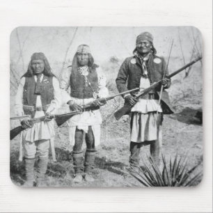 Geronimo and three of his Apache warriors, 1886 (b Mouse Mat