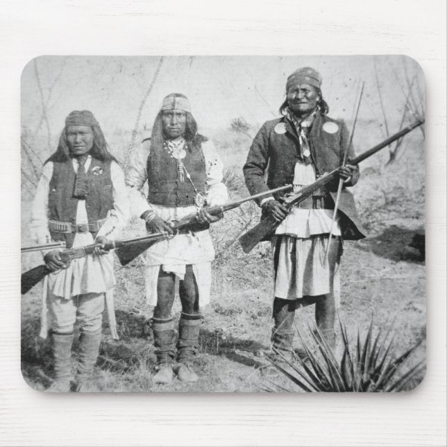 Geronimo and three of his Apache warriors, 1886 (b Mouse Mat (Front)