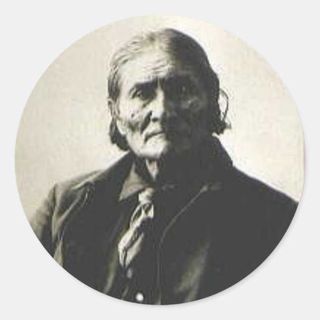 GERONIMO_-_APACHE CLASSIC ROUND STICKER (Front)