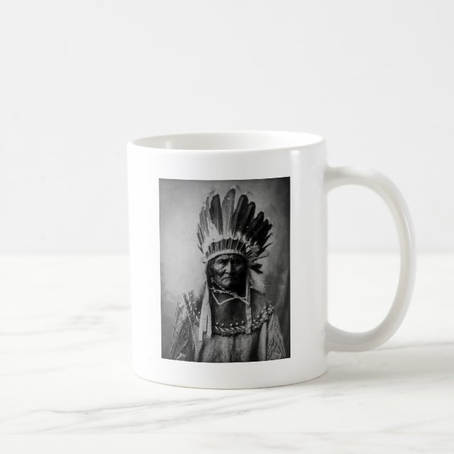 Geronimo in Head Dress Coffee Mug (Right)