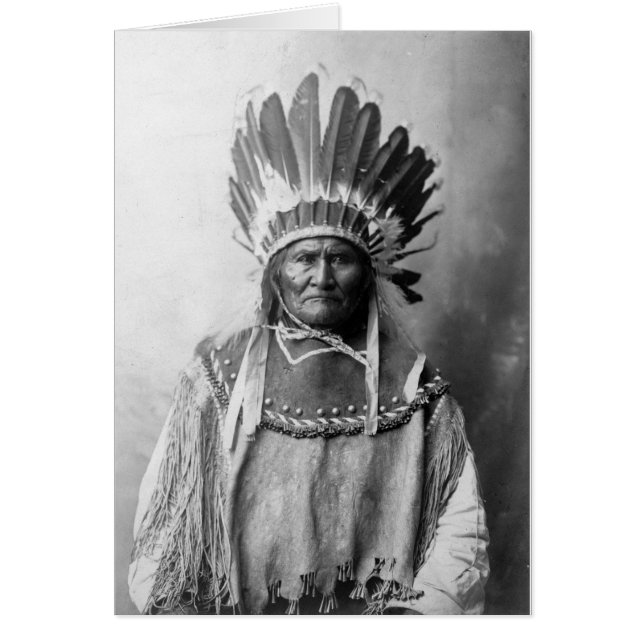 Geronimo in headdress 1907 (Front)