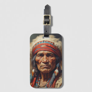 Geronimo Indian Chief Warrior Luggage Tag