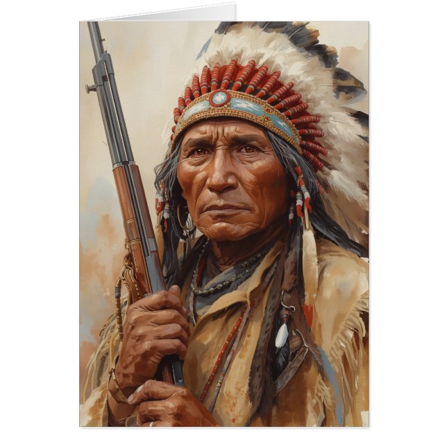 Geronimo Indian Chief Warrior Portrait (Front)