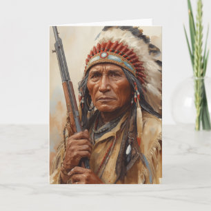 Geronimo Indian Chief Warrior Portrait Card