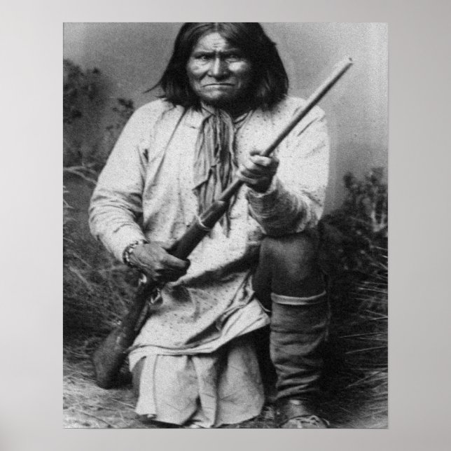 'Geronimo with Gun at the Ready' Poster (Front)