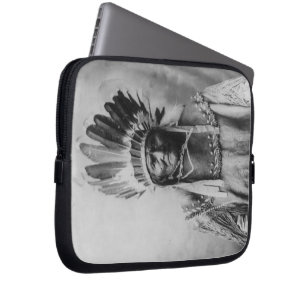 'Geronimo with Headdress' Laptop Sleeve