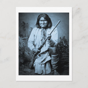 Geronimo with Rifle 1886 Postcard