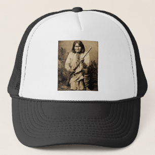 Geronimo with Rifle 1886 Trucker Hat