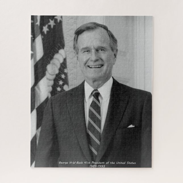 Gerorge H.W.Bush President of the United States Jigsaw Puzzle (Vertical)