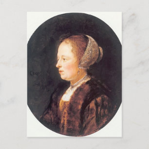 Gerrit Dou- Portrait of a Woman Postcard
