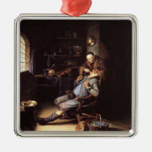 Gerrit Dou- The Extraction of Tooth Metal Tree Decoration