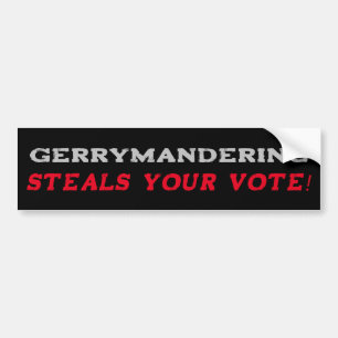 Gerrymandering Steals Your Vote Bumper Sticker