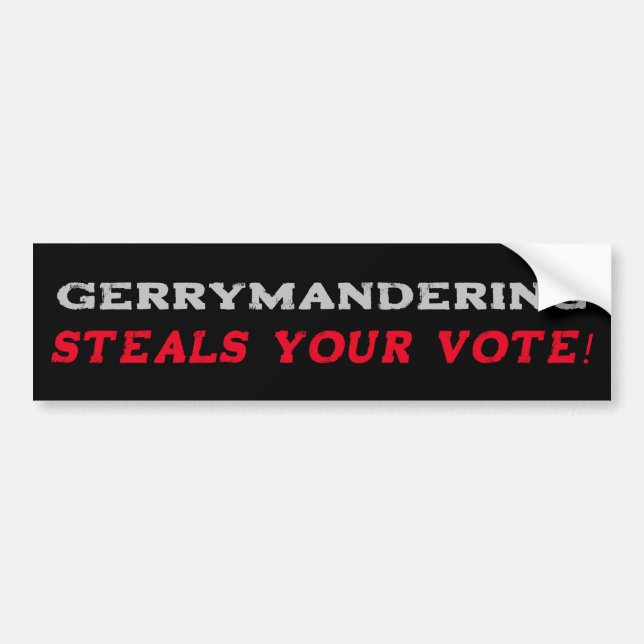 Gerrymandering Steals Your Vote Bumper Sticker (Front)