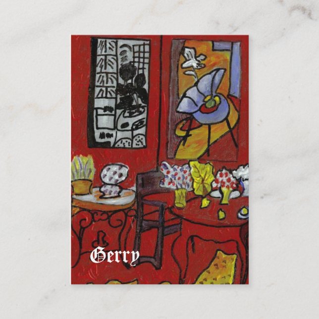 GERRYS MATISSE PORTABLE ART BUSINESS CARD (Front)