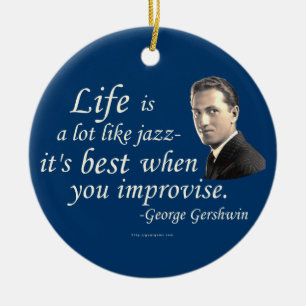 Gershwin on Life Ceramic Tree Decoration