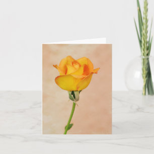 Gertie's Garden Single Yellow Rose Art Note Card