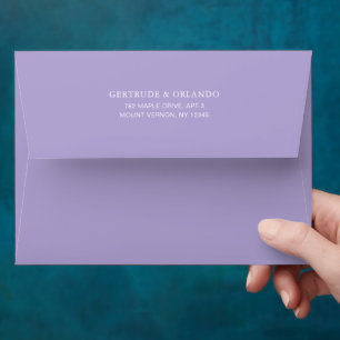 Gertrude Lavender Classic Elegant Wedding Envelope
