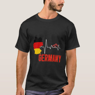 Gery Flag Map Hebeat For Ger Pride T-Shirt