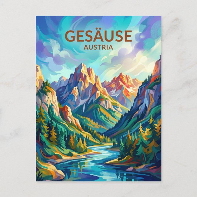 Gesäuse National Park Austria Postcard (Front)