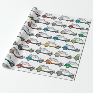 Geschenkpapier 2CV für Fans der legendäre Ente Wrapping Paper