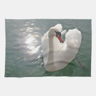 Geschirrtuch romantischer Schwan Tea Towel