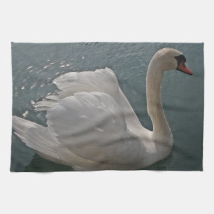 Geschirrtuch stolzer Schwan mit Lichtsternchen Tea Towel