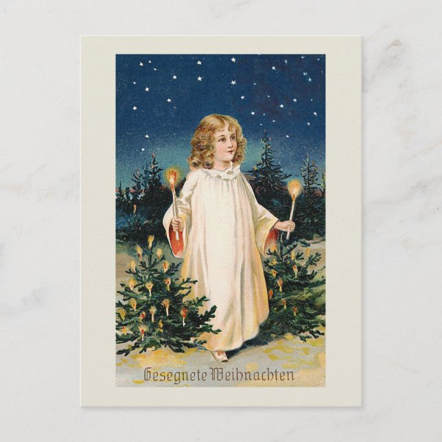 "Gesegnete Weihnachten" Vintage Christmas Card (Front)