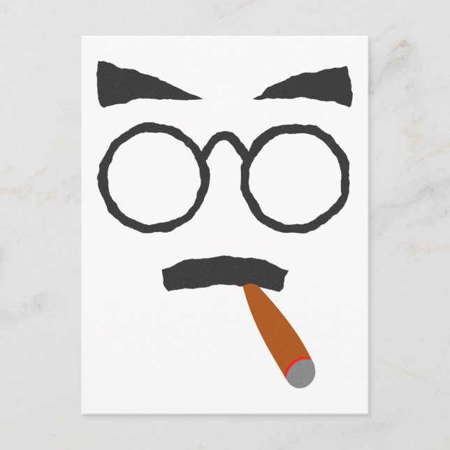 Gesicht Zigarre face cigar Postcard (Front)