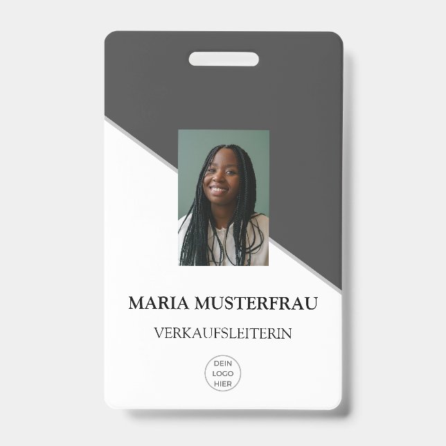 Gestalte Deinen Eigenen Ausweis Vorlage ID Badge (Front)