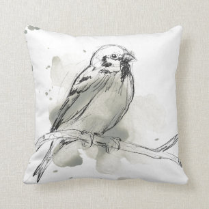 Gestural Bird Study Cushion